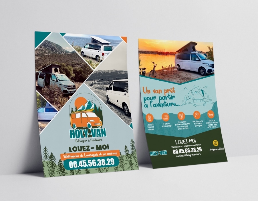Mockup flyer supports de communication print